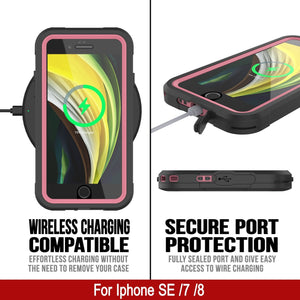 iPhone SE (4.7") Waterproof IP68 Case, Punkcase [pink]  [Maximus Series] [Slim Fit] [IP68 Certified] [Shockresistant] Clear Armor Cover with Screen Protector | Ultimate Protection (Color in image: green)