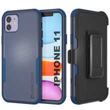 Cargar imagen en el visor de la galería, Punkcase for iPhone 11 Belt Clip Multilayer Holster Case [Patron Series] [Navy] (Color in image: Navy)
