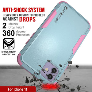 Punkcase for iPhone 11 Belt Clip Multilayer Holster Case [Patron Series] [Mint-Pink] (Color in image: Mint)
