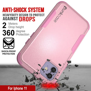 Punkcase for iPhone 11 Belt Clip Multilayer Holster Case [Patron Series] [Pink] (Color in image: Navy)