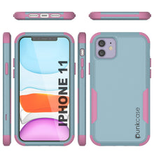 Cargar imagen en el visor de la galería, Punkcase for iPhone 11 Belt Clip Multilayer Holster Case [Patron Series] [Mint-Pink] (Color in image: Navy)
