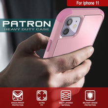 Cargar imagen en el visor de la galería, Punkcase for iPhone 11 Belt Clip Multilayer Holster Case [Patron Series] [Pink] (Color in image: Red-Black)
