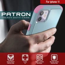 Cargar imagen en el visor de la galería, Punkcase for iPhone 11 Belt Clip Multilayer Holster Case [Patron Series] [Mint-Pink] (Color in image: Red-Black)
