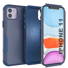 Cargar imagen en el visor de la galería, Punkcase for iPhone 11 Belt Clip Multilayer Holster Case [Patron Series] [Navy] 
