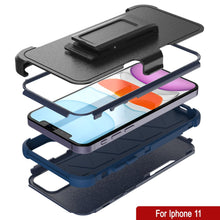 Cargar imagen en el visor de la galería, Punkcase for iPhone 11 Belt Clip Multilayer Holster Case [Patron Series] [Navy] 
