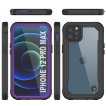 Cargar imagen en el visor de la galería, iPhone 12 Pro Max Waterproof IP68 Case, Punkcase [Purple]  [Maximus Series] [Slim Fit] [IP68 Certified] [Shockresistant] Clear Armor Cover with Screen Protector | Ultimate Protection (Color in image: blue)
