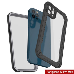iPhone 12 Pro Max Waterproof IP68 Case, Punkcase [white]  [Maximus Series] [Slim Fit] [IP68 Certified] [Shockresistant] Clear Armor Cover with Screen Protector | Ultimate Protection (Color in image: purple)