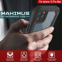 Load image into Gallery viewer, iPhone 12 Pro Max Waterproof IP68 Case, Punkcase [teal]  [Maximus Series] [Slim Fit] [IP68 Certified] [Shockresistant] Clear Armor Cover with Screen Protector | Ultimate Protection (Color in image: pink)
