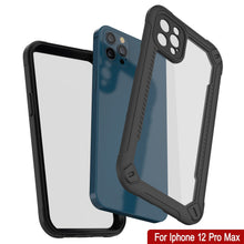 Cargar imagen en el visor de la galería, iPhone 12 Pro Max Waterproof IP68 Case, Punkcase [Black]  [Maximus Series] [Slim Fit] [IP68 Certified] [Shockresistant] Clear Armor Cover with Screen Protector | Ultimate Protection (Color in image: purple)
