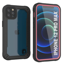 Cargar imagen en el visor de la galería, iPhone 12 Pro Max Waterproof IP68 Case, Punkcase [pink]  [Maximus Series] [Slim Fit] [IP68 Certified] [Shockresistant] Clear Armor Cover with Screen Protector | Ultimate Protection (Color in image: pink)
