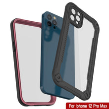 Cargar imagen en el visor de la galería, iPhone 12 Pro Max Waterproof IP68 Case, Punkcase [pink]  [Maximus Series] [Slim Fit] [IP68 Certified] [Shockresistant] Clear Armor Cover with Screen Protector | Ultimate Protection (Color in image: blue)
