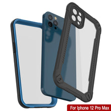 Cargar imagen en el visor de la galería, iPhone 12 Pro Max Waterproof IP68 Case, Punkcase [Blue]  [Maximus Series] [Slim Fit] [IP68 Certified] [Shockresistant] Clear Armor Cover with Screen Protector | Ultimate Protection (Color in image: red)

