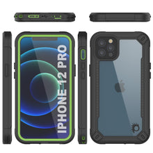Cargar imagen en el visor de la galería, iPhone 12 Pro Waterproof IP68 Case, Punkcase [Green]  [Maximus Series] [Slim Fit] [IP68 Certified] [Shockresistant] Clear Armor Cover with Screen Protector | Ultimate Protection (Color in image: blue)
