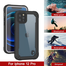 Cargar imagen en el visor de la galería, iPhone 12 Pro Waterproof IP68 Case, Punkcase [white]  [Maximus Series] [Slim Fit] [IP68 Certified] [Shockresistant] Clear Armor Cover with Screen Protector | Ultimate Protection 
