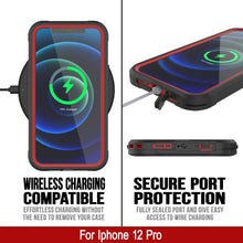 Cargar imagen en el visor de la galería, iPhone 12 Pro Waterproof IP68 Case, Punkcase [red]  [Maximus Series] [Slim Fit] [IP68 Certified] [Shockresistant] Clear Armor Cover with Screen Protector | Ultimate Protection (Color in image: teal)
