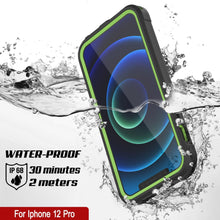 Cargar imagen en el visor de la galería, iPhone 12 Pro Waterproof IP68 Case, Punkcase [Green]  [Maximus Series] [Slim Fit] [IP68 Certified] [Shockresistant] Clear Armor Cover with Screen Protector | Ultimate Protection (Color in image: white)
