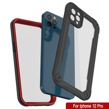 Cargar imagen en el visor de la galería, iPhone 12 Pro Waterproof IP68 Case, Punkcase [red]  [Maximus Series] [Slim Fit] [IP68 Certified] [Shockresistant] Clear Armor Cover with Screen Protector | Ultimate Protection (Color in image: blue)
