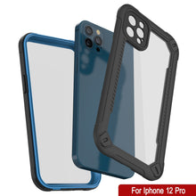 Cargar imagen en el visor de la galería, iPhone 12 Pro Waterproof IP68 Case, Punkcase [Blue]  [Maximus Series] [Slim Fit] [IP68 Certified] [Shockresistant] Clear Armor Cover with Screen Protector | Ultimate Protection (Color in image: red)
