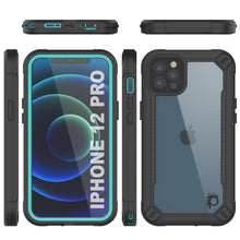 Cargar imagen en el visor de la galería, iPhone 12 Pro Waterproof IP68 Case, Punkcase [teal]  [Maximus Series] [Slim Fit] [IP68 Certified] [Shockresistant] Clear Armor Cover with Screen Protector | Ultimate Protection (Color in image: purple)

