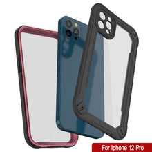 Cargar imagen en el visor de la galería, iPhone 12 Pro Waterproof IP68 Case, Punkcase [pink]  [Maximus Series] [Slim Fit] [IP68 Certified] [Shockresistant] Clear Armor Cover with Screen Protector | Ultimate Protection (Color in image: blue)
