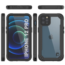 Load image into Gallery viewer, iPhone 12 Pro Waterproof IP68 Case, Punkcase [Black]  [Maximus Series] [Slim Fit] [IP68 Certified] [Shockresistant] Clear Armor Cover with Screen Protector | Ultimate Protection (Color in image: red)
