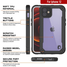 Cargar imagen en el visor de la galería, iPhone 12 Waterproof IP68 Case, Punkcase [white]  [Maximus Series] [Slim Fit] [IP68 Certified] [Shockresistant] Clear Armor Cover with Screen Protector | Ultimate Protection (Color in image: blue)
