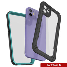 Cargar imagen en el visor de la galería, iPhone 12 Waterproof IP68 Case, Punkcase [teal]  [Maximus Series] [Slim Fit] [IP68 Certified] [Shockresistant] Clear Armor Cover with Screen Protector | Ultimate Protection (Color in image: blue)

