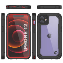 Cargar imagen en el visor de la galería, iPhone 12 Waterproof IP68 Case, Punkcase [red]  [Maximus Series] [Slim Fit] [IP68 Certified] [Shockresistant] Clear Armor Cover with Screen Protector | Ultimate Protection (Color in image: purple)
