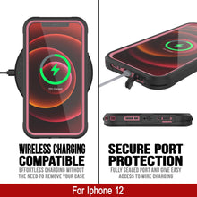 Cargar imagen en el visor de la galería, iPhone 12 Waterproof IP68 Case, Punkcase [pink]  [Maximus Series] [Slim Fit] [IP68 Certified] [Shockresistant] Clear Armor Cover with Screen Protector | Ultimate Protection (Color in image: white)
