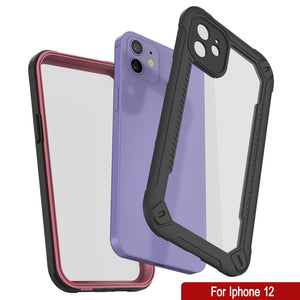 iPhone 12 Waterproof IP68 Case, Punkcase [pink]  [Maximus Series] [Slim Fit] [IP68 Certified] [Shockresistant] Clear Armor Cover with Screen Protector | Ultimate Protection (Color in image: blue)
