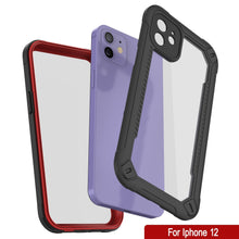 Cargar imagen en el visor de la galería, iPhone 12 Waterproof IP68 Case, Punkcase [red]  [Maximus Series] [Slim Fit] [IP68 Certified] [Shockresistant] Clear Armor Cover with Screen Protector | Ultimate Protection (Color in image: blue)
