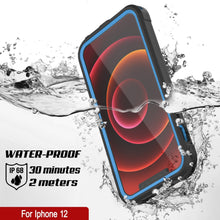 Cargar imagen en el visor de la galería, iPhone 12 Waterproof IP68 Case, Punkcase [Blue]  [Maximus Series] [Slim Fit] [IP68 Certified] [Shockresistant] Clear Armor Cover with Screen Protector | Ultimate Protection (Color in image: purple)
