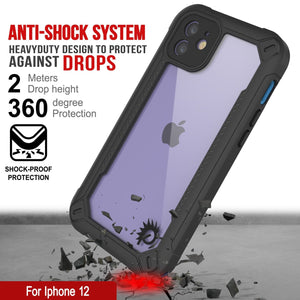iPhone 12 Waterproof IP68 Case, Punkcase [Blue]  [Maximus Series] [Slim Fit] [IP68 Certified] [Shockresistant] Clear Armor Cover with Screen Protector | Ultimate Protection (Color in image: green)