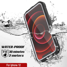 Cargar imagen en el visor de la galería, iPhone 12 Waterproof IP68 Case, Punkcase [white]  [Maximus Series] [Slim Fit] [IP68 Certified] [Shockresistant] Clear Armor Cover with Screen Protector | Ultimate Protection (Color in image: teal)
