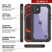 Cargar imagen en el visor de la galería, iPhone 12 Waterproof IP68 Case, Punkcase [red]  [Maximus Series] [Slim Fit] [IP68 Certified] [Shockresistant] Clear Armor Cover with Screen Protector | Ultimate Protection (Color in image: green)
