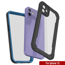 Cargar imagen en el visor de la galería, iPhone 12 Waterproof IP68 Case, Punkcase [Blue]  [Maximus Series] [Slim Fit] [IP68 Certified] [Shockresistant] Clear Armor Cover with Screen Protector | Ultimate Protection (Color in image: red)
