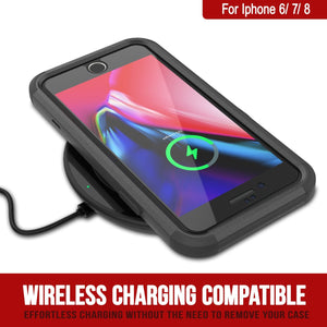 Punkcase for iPhone 8 Belt Clip Multilayer Holster Case [Patron Series] [Black] 