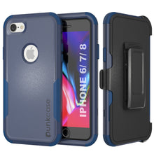 Cargar imagen en el visor de la galería, Punkcase for iPhone 7 Belt Clip Multilayer Holster Case [Patron Series] [Navy] (Color in image: Navy)
