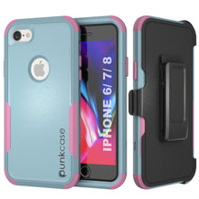 Load image into Gallery viewer, Punkcase for iPhone 8 Belt Clip Multilayer Holster Case [Patron Series] [Mint-Pink] (Color in image: Mint-Pink)
