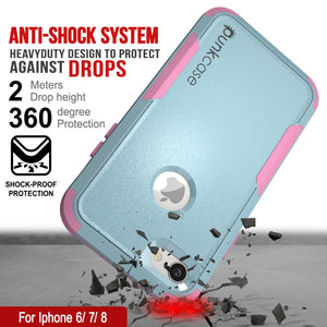 Punkcase for iPhone 8 Belt Clip Multilayer Holster Case [Patron Series] [Mint-Pink] (Color in image: Mint)