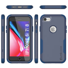 Cargar imagen en el visor de la galería, Punkcase for iPhone 7 Belt Clip Multilayer Holster Case [Patron Series] [Navy] (Color in image: Mint-Pink)
