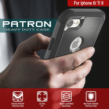 Cargar imagen en el visor de la galería, Punkcase for iPhone 7 Belt Clip Multilayer Holster Case [Patron Series] [Black] (Color in image: Red-Black)

