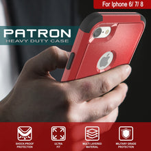 Cargar imagen en el visor de la galería, Punkcase for iPhone 7 Belt Clip Multilayer Holster Case [Patron Series] [Red-Black] (Color in image: Black)

