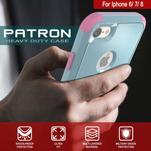 Load image into Gallery viewer, Punkcase for iPhone 8 Belt Clip Multilayer Holster Case [Patron Series] [Mint-Pink] (Color in image: Red-Black)
