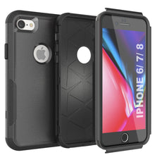 Cargar imagen en el visor de la galería, Punkcase for iPhone 7 Belt Clip Multilayer Holster Case [Patron Series] [Black] 
