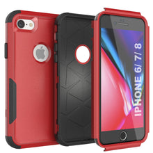 Cargar imagen en el visor de la galería, Punkcase for iPhone 7 Belt Clip Multilayer Holster Case [Patron Series] [Red-Black] 
