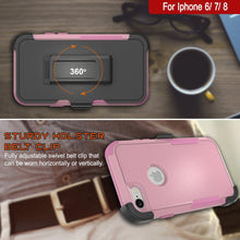 Cargar imagen en el visor de la galería, Punkcase for iPhone 8 Belt Clip Multilayer Holster Case [Patron Series] [Pink] 
