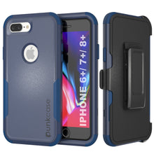 Cargar imagen en el visor de la galería, Punkcase for iPhone 8+ Plus Belt Clip Multilayer Holster Case [Patron Series] [Navy] (Color in image: Navy)

