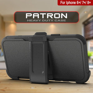 Punkcase for iPhone 8+ Plus Belt Clip Multilayer Holster Case [Patron Series] [Black] (Color in image: Pink)