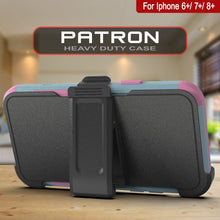 Cargar imagen en el visor de la galería, Punkcase for iPhone 7+ Plus Belt Clip Multilayer Holster Case [Patron Series] [Mint-Pink] (Color in image: Pink)
